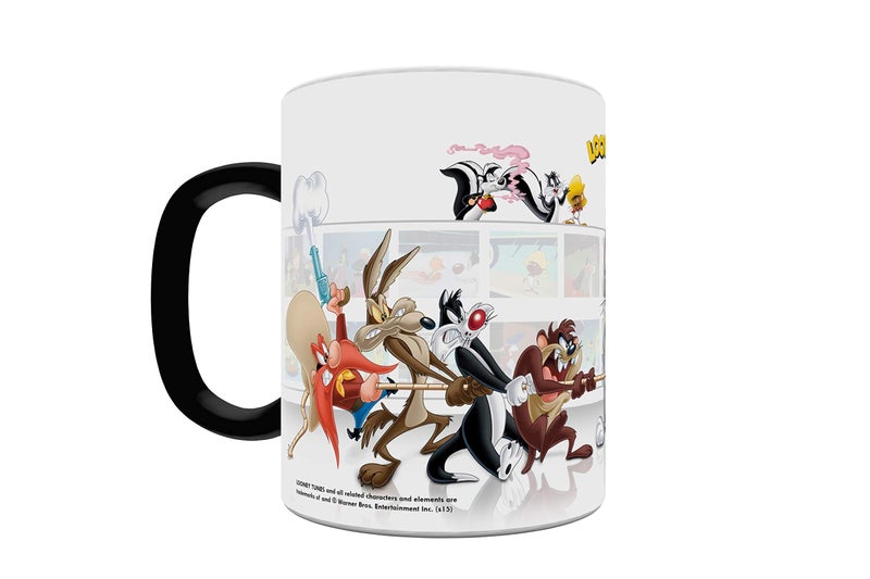 Morphing Mugs Looney Tunes (The Tunes) Ceramic Mug, Black - Image 4